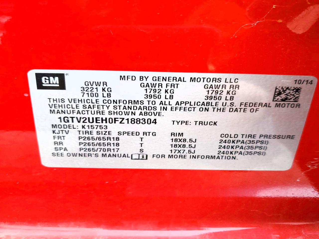 2015 GMC SIERRA K1500 SLE photo 13