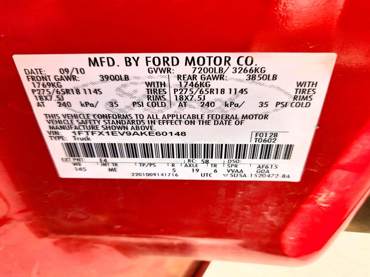 2010 FORD F150 SUPER CAB photo 12