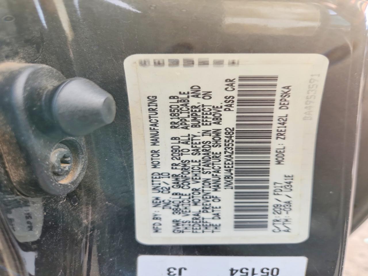2010 TOYOTA COROLLA BASE photo 12