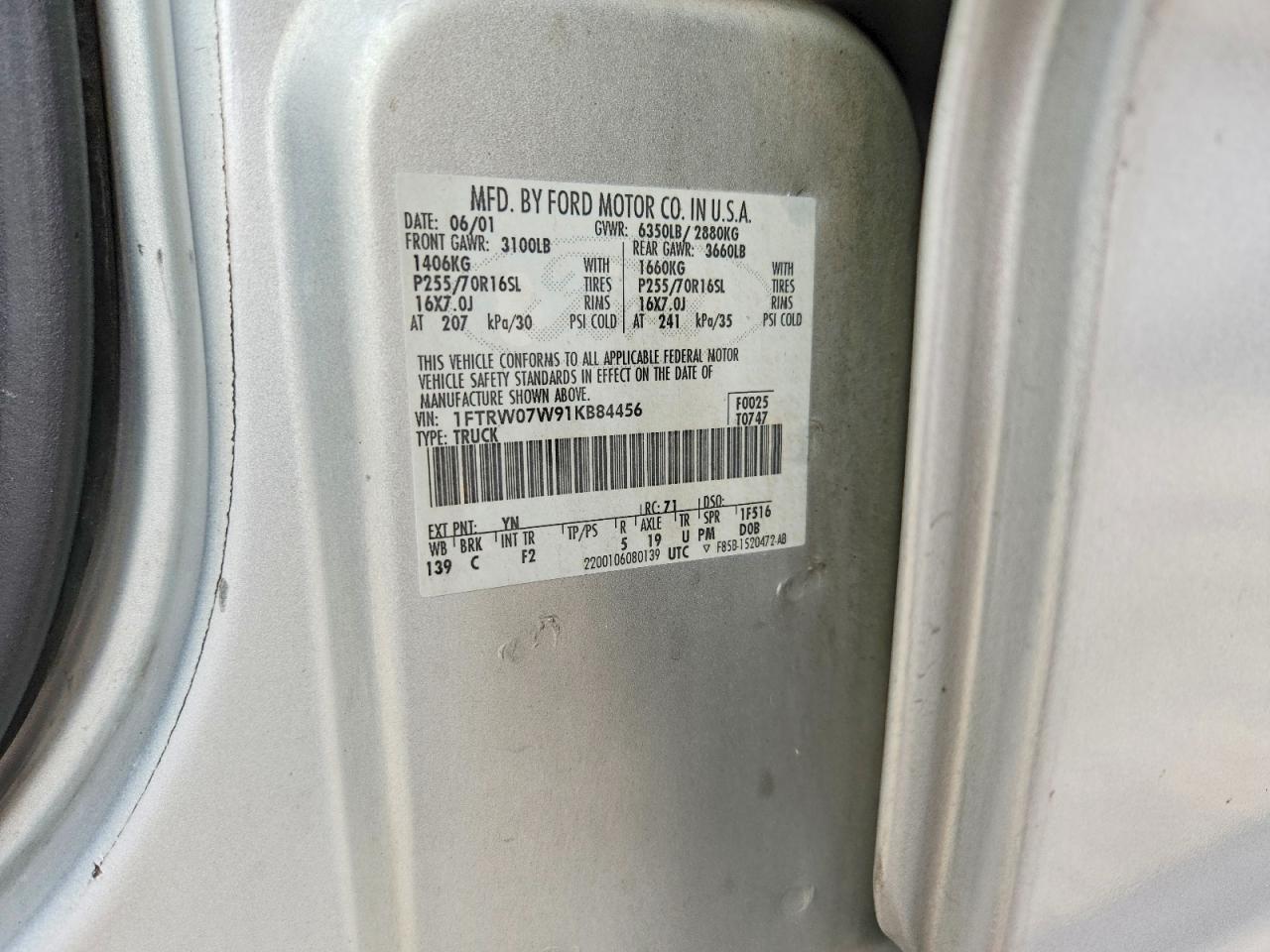 2001 FORD F150 SUPERCREW photo 12