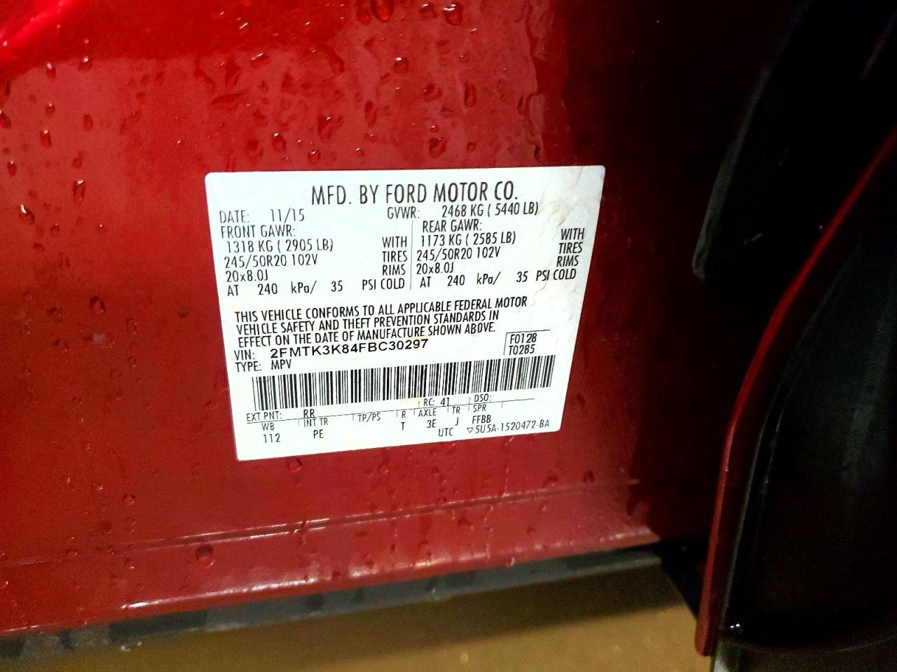 2015 FORD EDGE TITANIUM photo 12