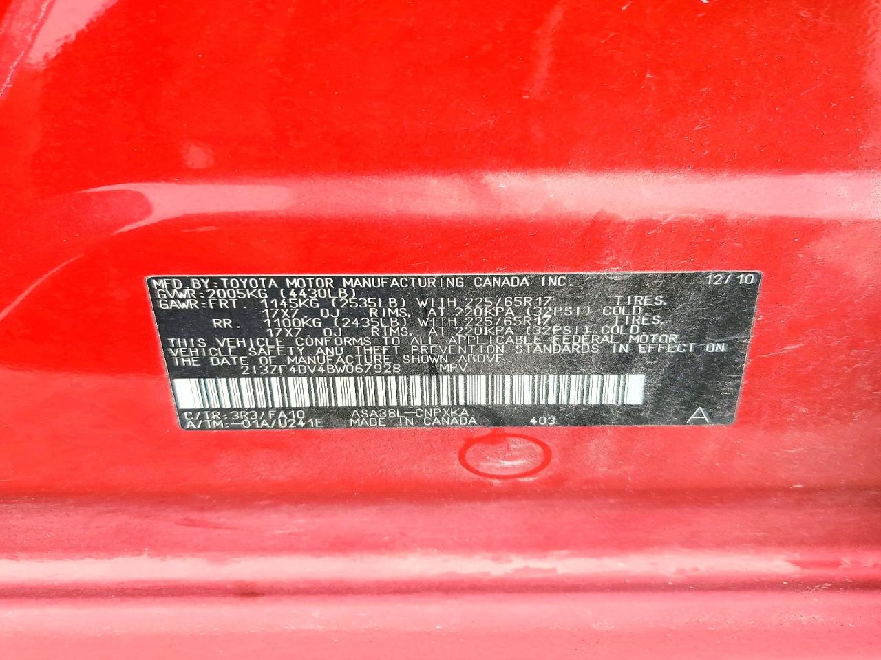 2011 TOYOTA RAV4 photo 13