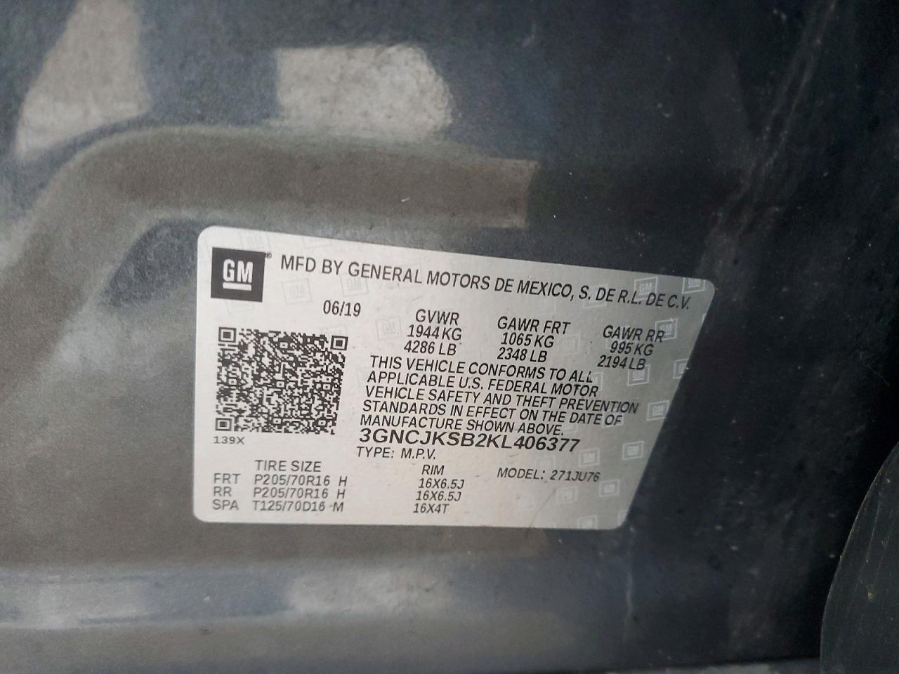2019 CHEVROLET TRAX LS photo 12