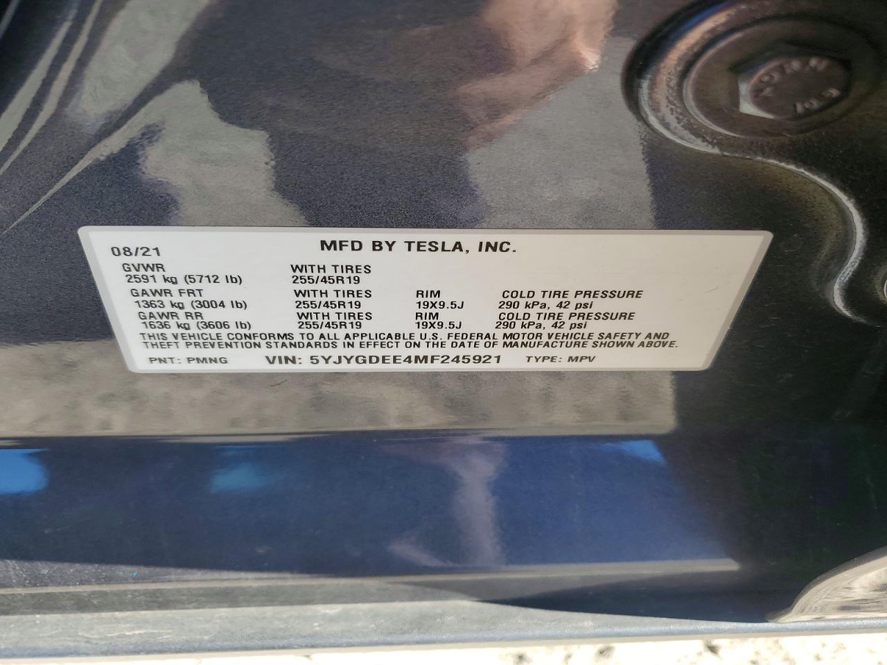 2021 TESLA MODEL Y photo 12
