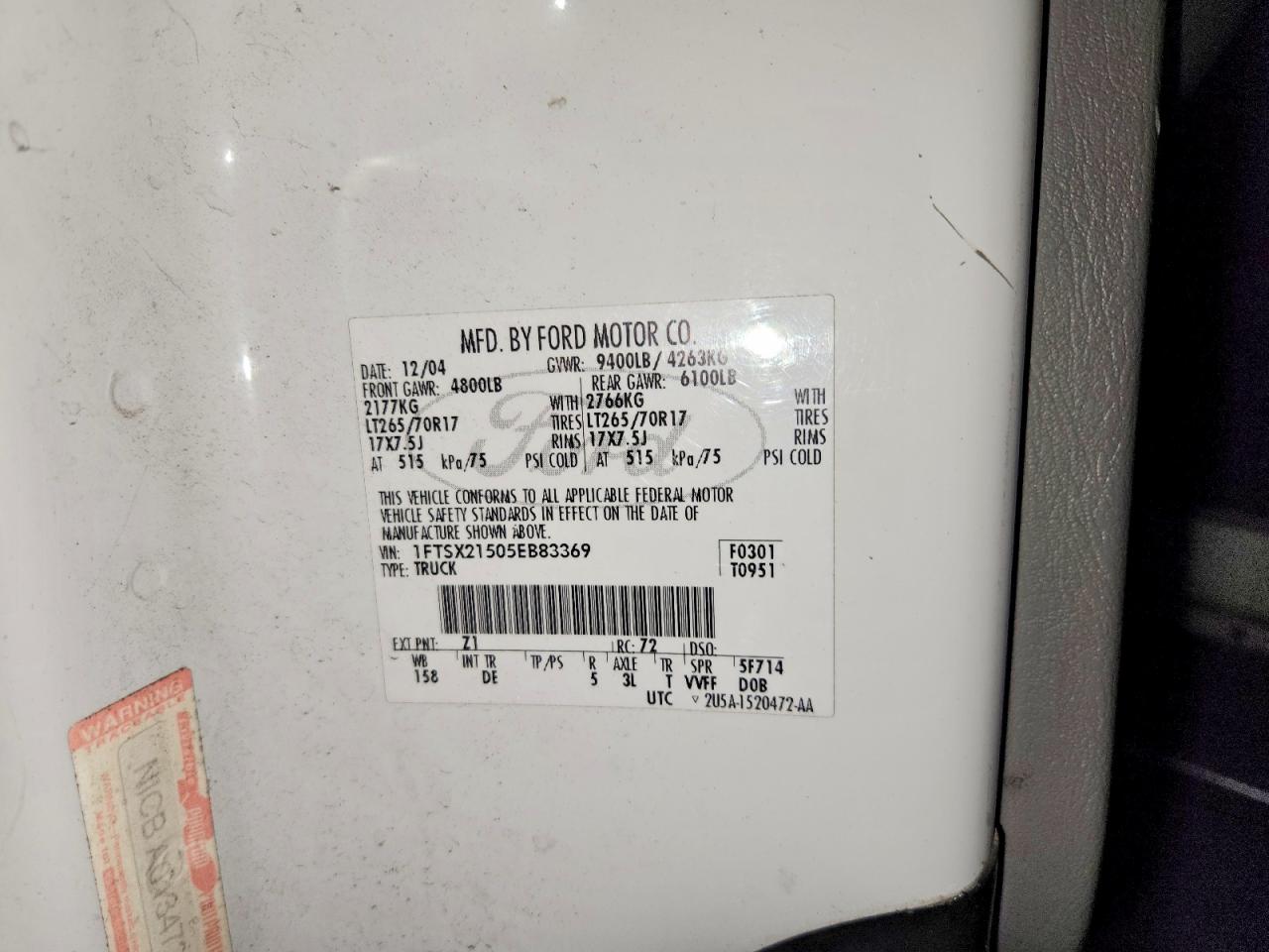 2005 FORD F250 SUPER DUTY photo 12