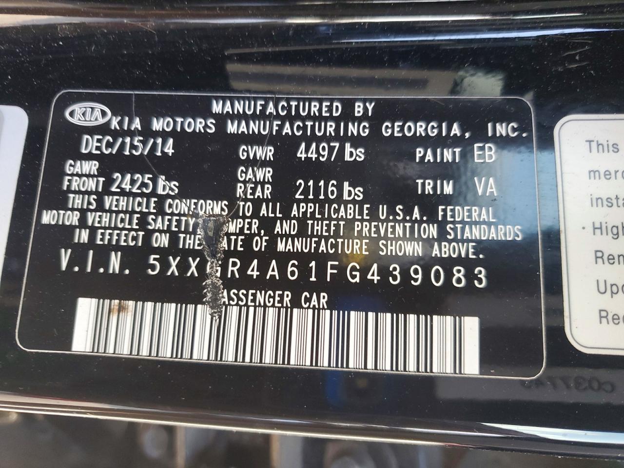2015 KIA OPTIMA SX photo 49