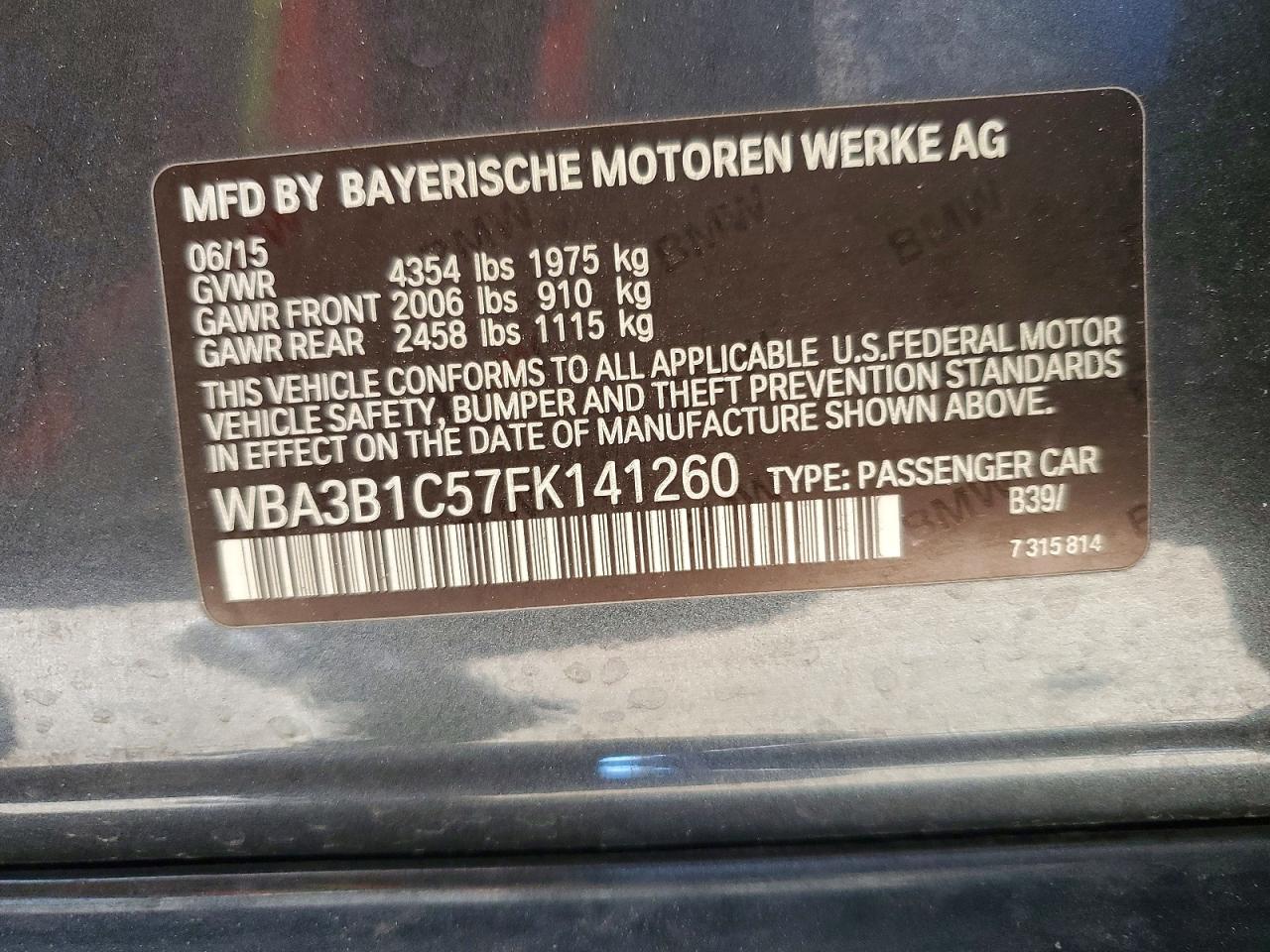 2015 BMW 320 I photo 34