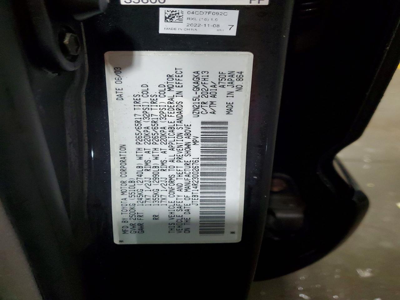2003 TOYOTA 4RUNNER SR5 photo 13