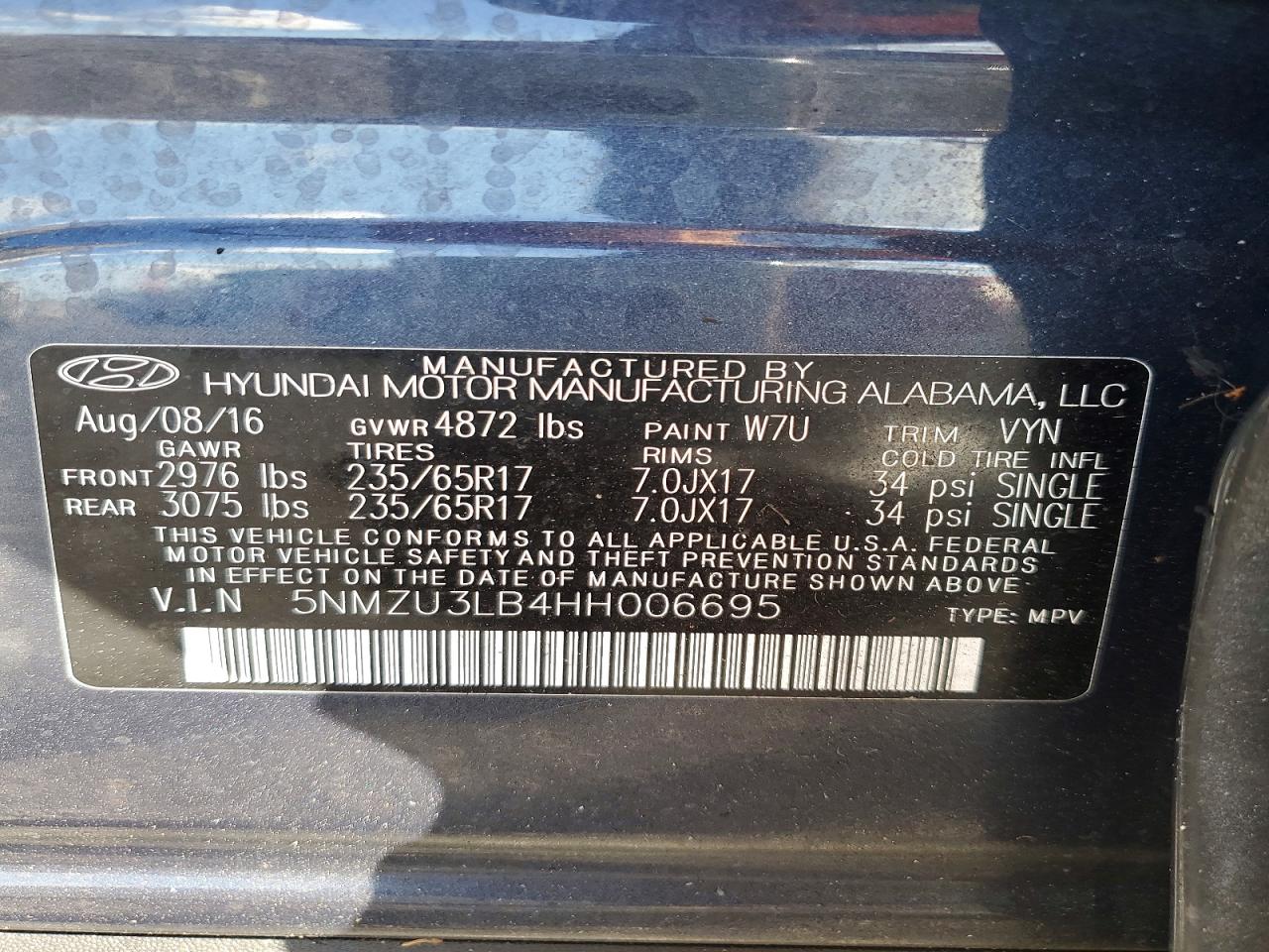 2017 HYUNDAI SANTA FE SPORT photo 13