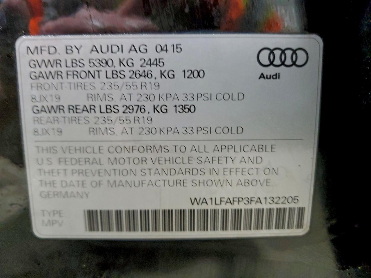2015 AUDI Q5 PREMIUM PLUS photo 13