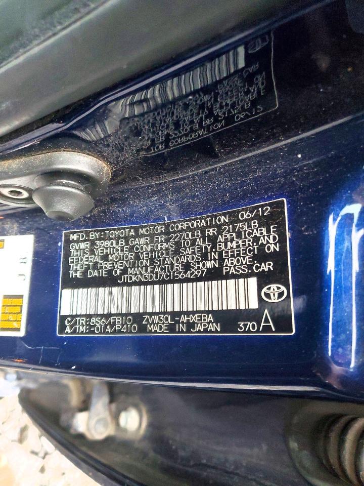 2012 TOYOTA PRIUS photo 12