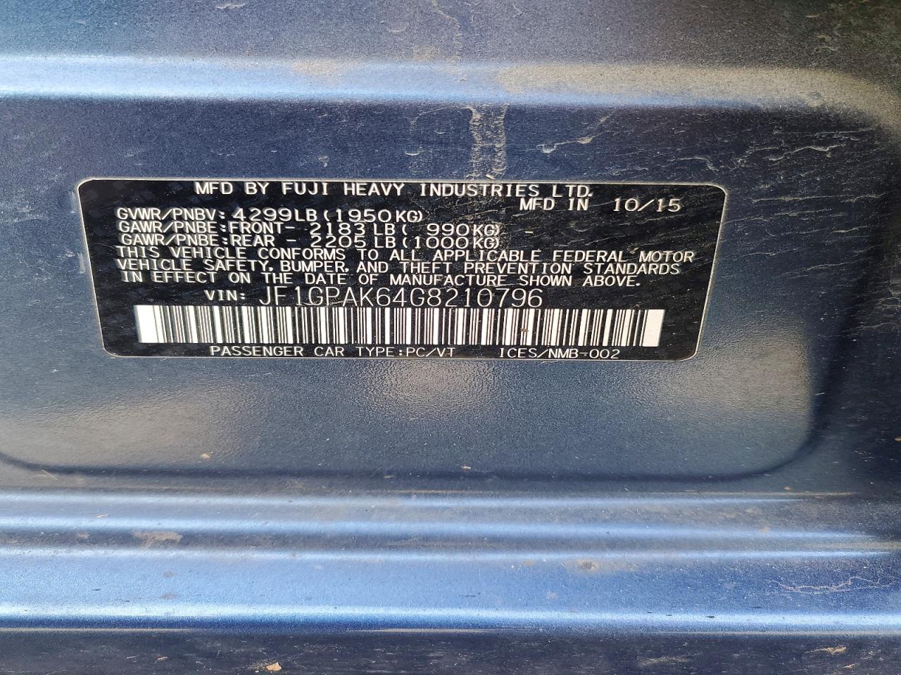 2016 SUBARU IMPREZA LIMITED photo 12