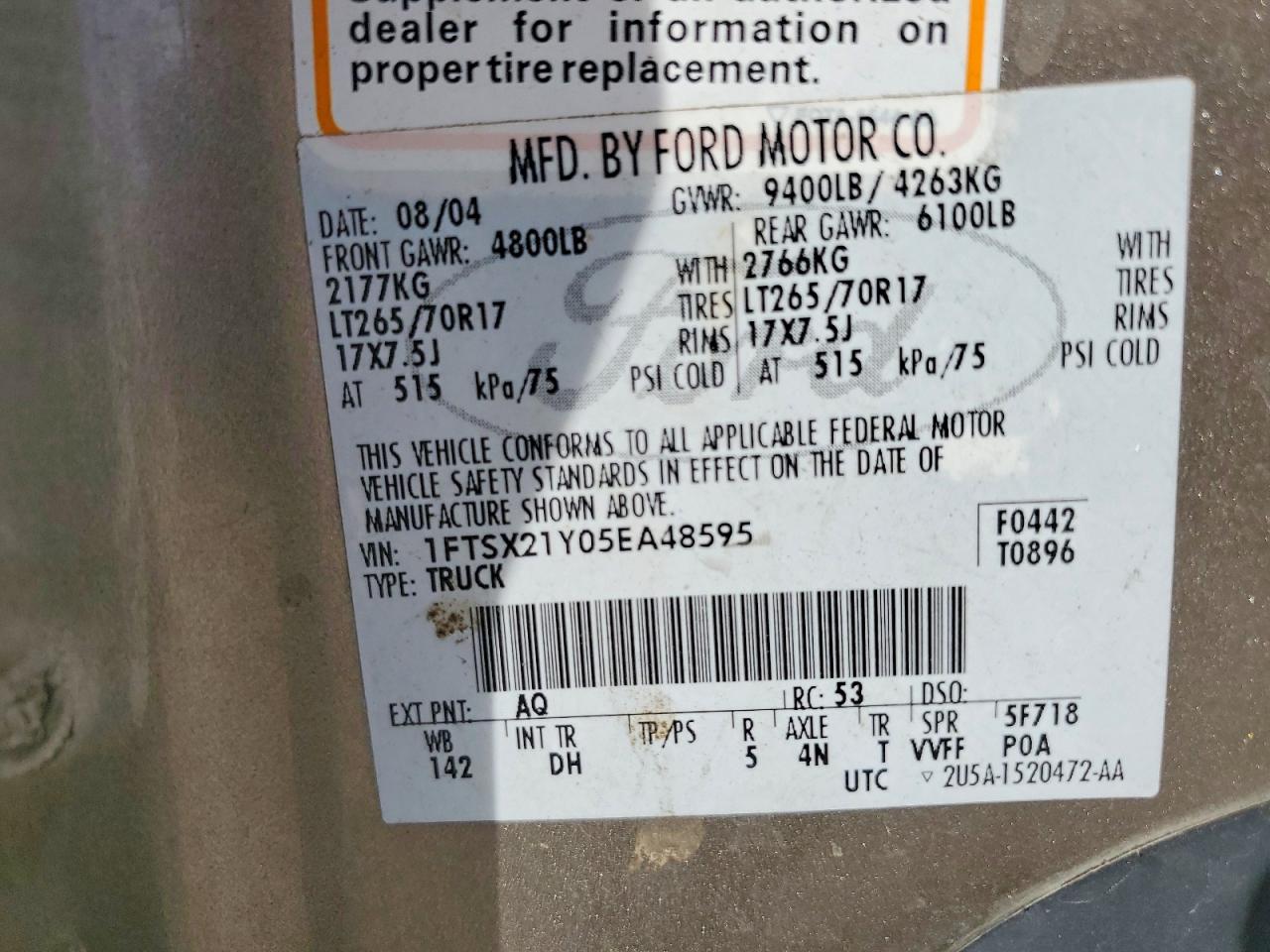 2005 FORD F250 SUPER DUTY photo 12