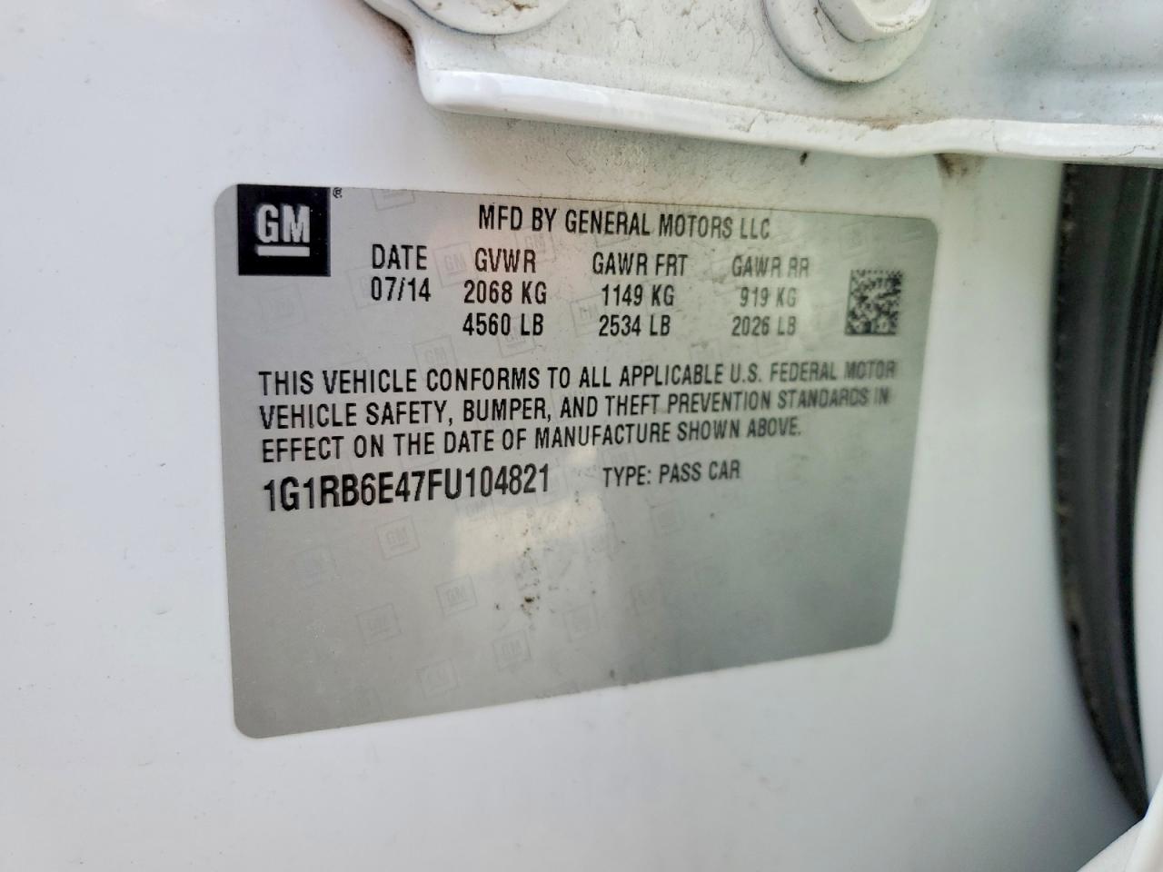2015 CHEVROLET VOLT photo 12