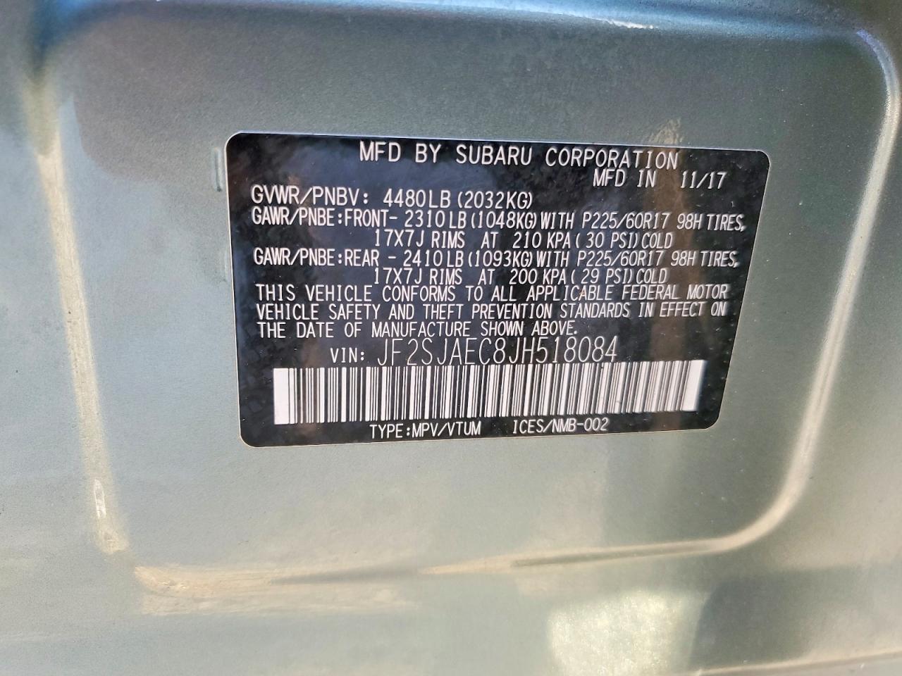 2018 SUBARU FORESTER 2.5I PREMIUM photo 13