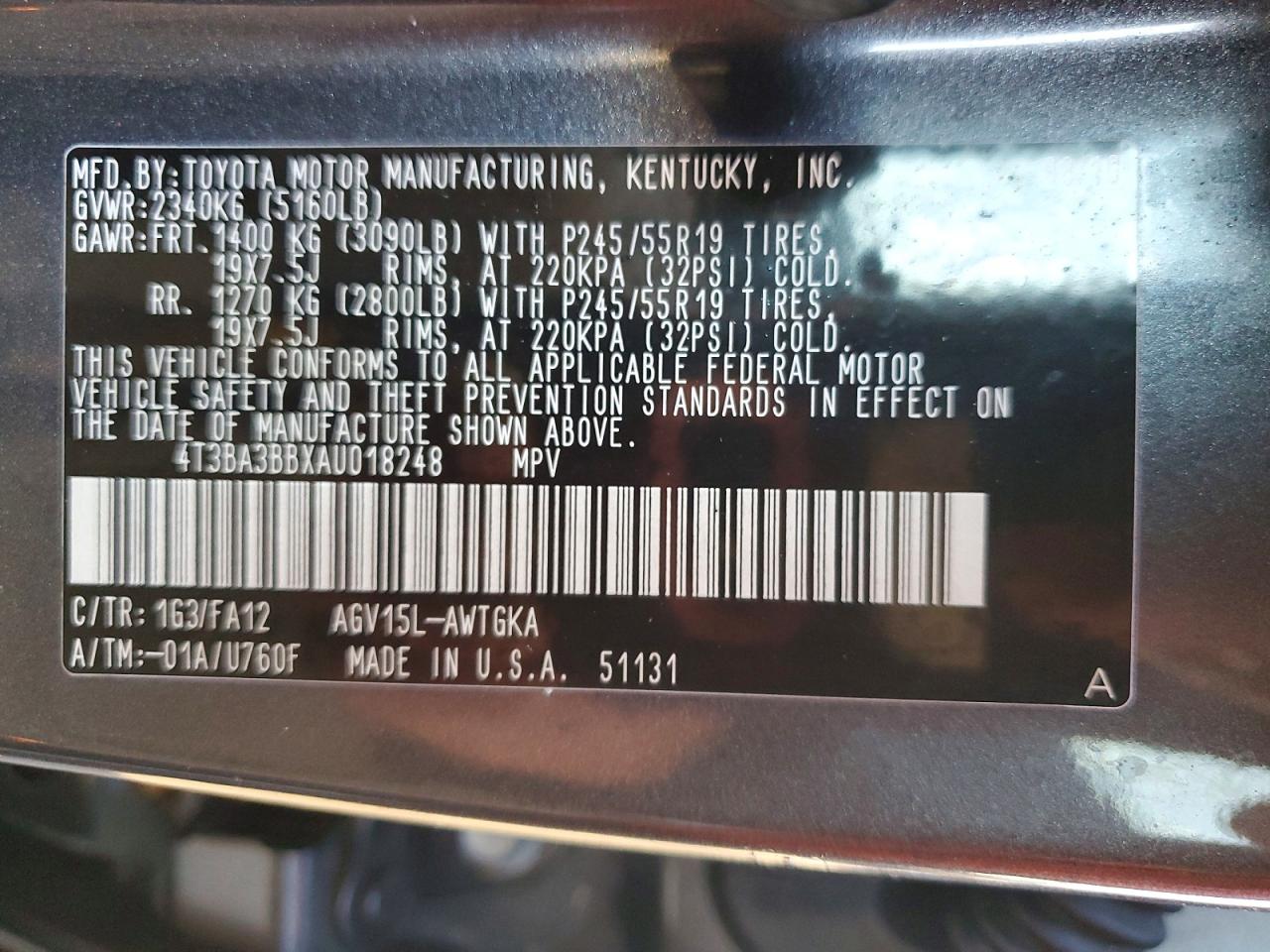 2010 TOYOTA VENZA photo 13