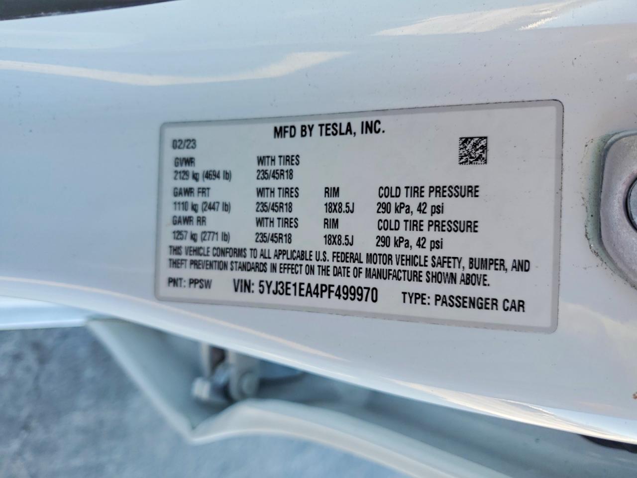 2023 TESLA MODEL 3 photo 13