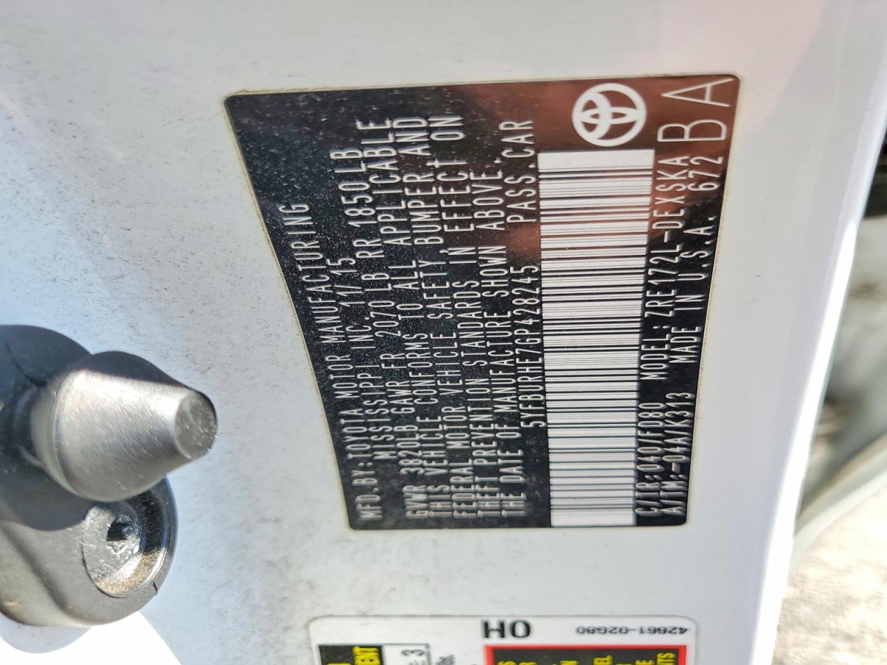 2016 TOYOTA COROLLA L photo 23
