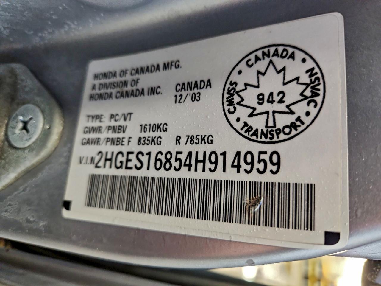 2004 HONDA CIVIC SI photo 13