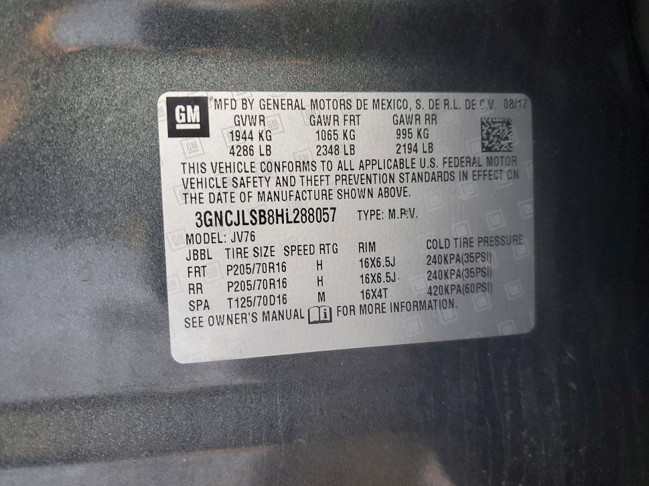2017 CHEVROLET TRAX 1LT photo 13