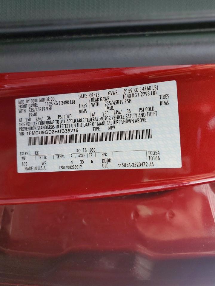 2017 FORD ESCAPE SE photo 13