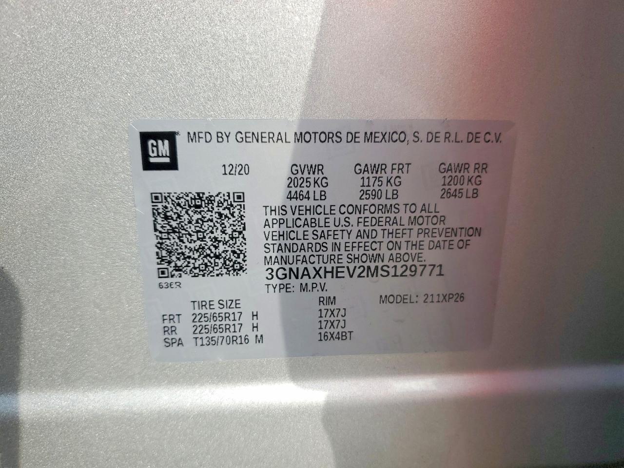2021 CHEVROLET EQUINOX LS photo 12