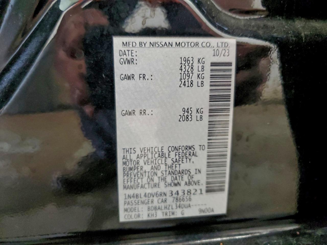 2024 NISSAN ALTIMA SV photo 13