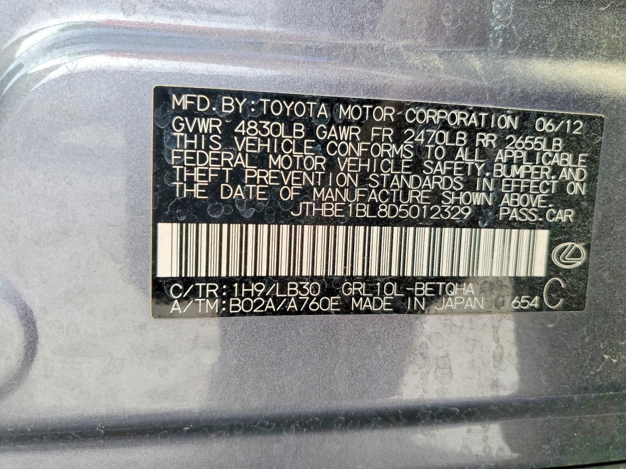 2013 LEXUS GS 350 photo 12