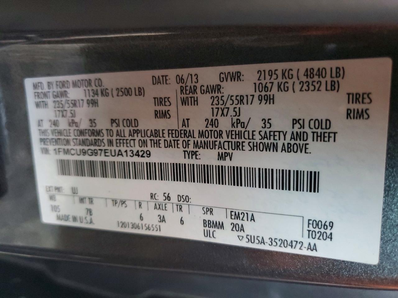 2014 FORD ESCAPE SE photo 13