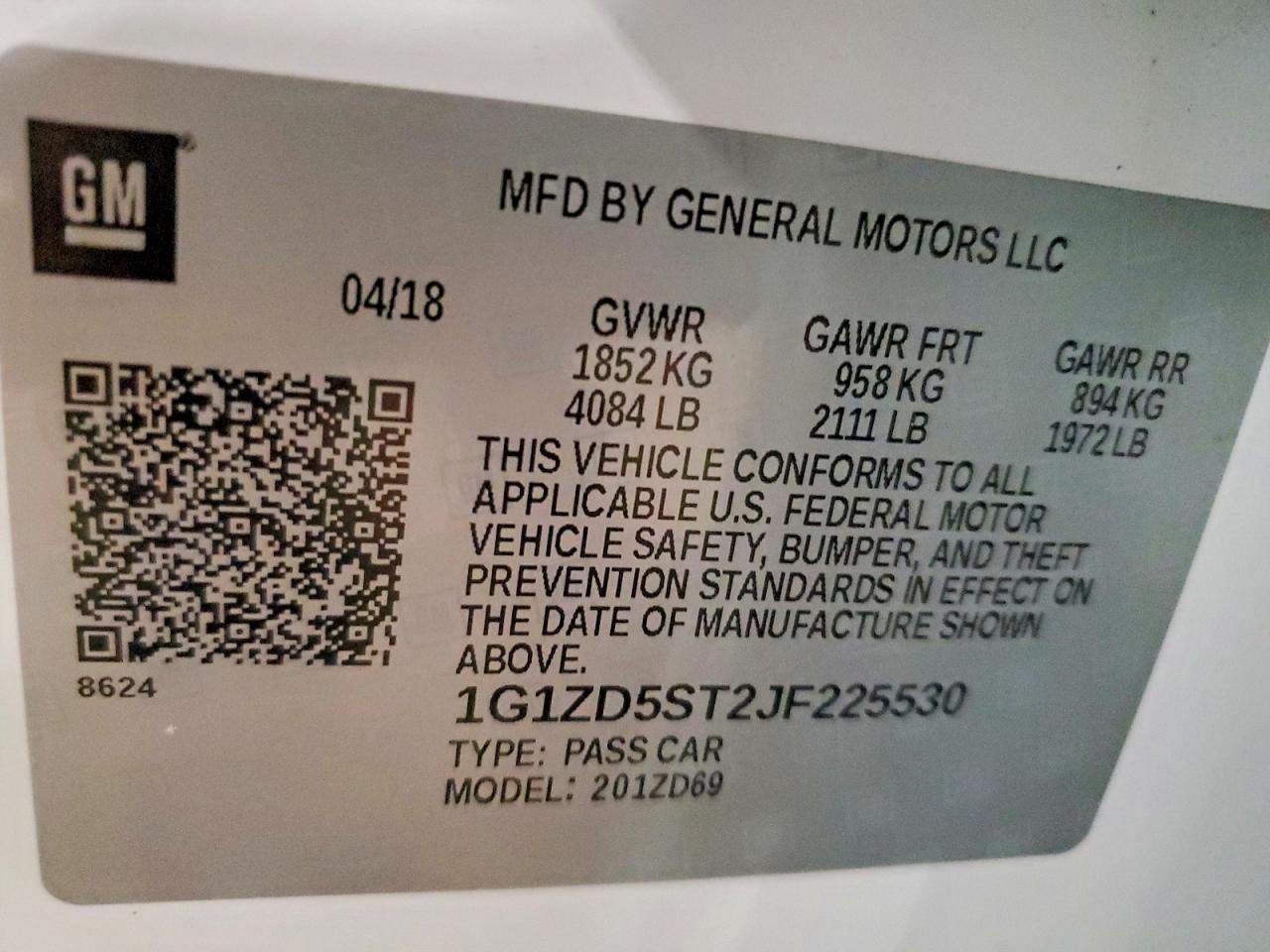 2018 CHEVROLET MALIBU LT photo 13