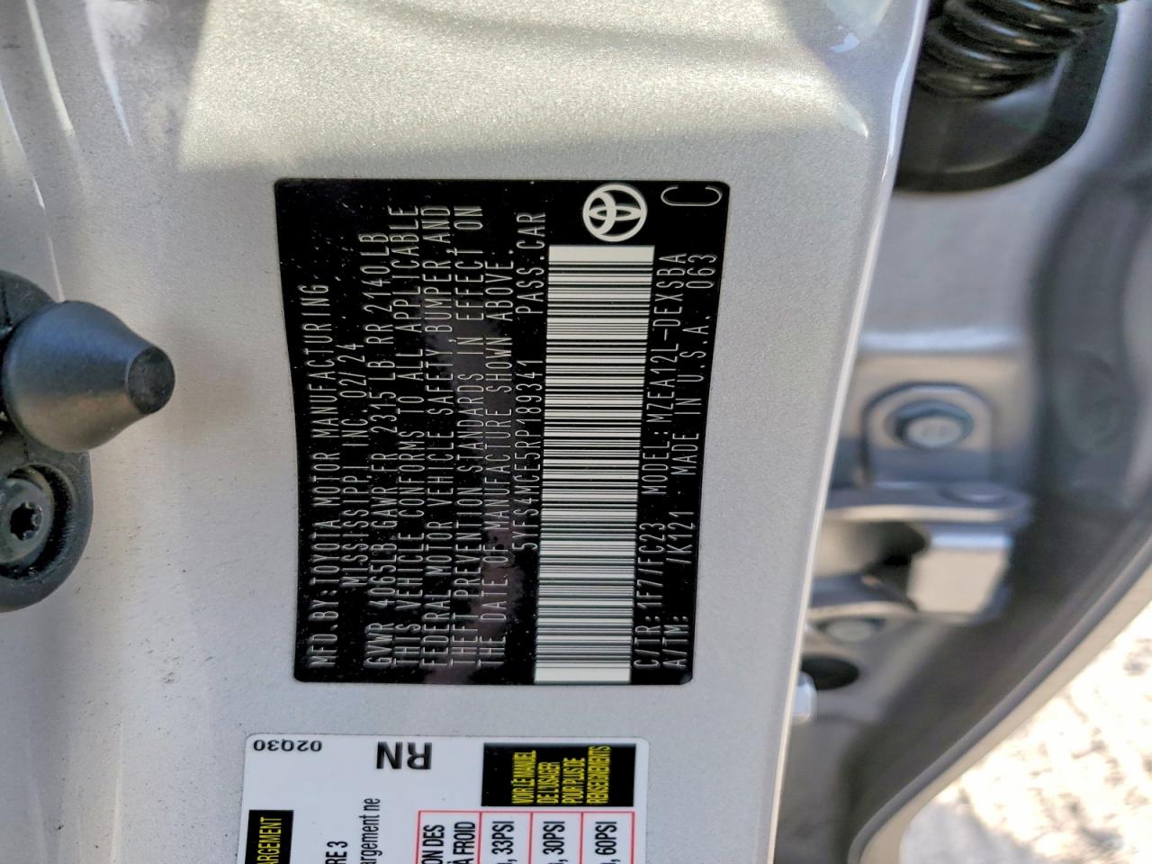 2024 TOYOTA COROLLA SE photo 12