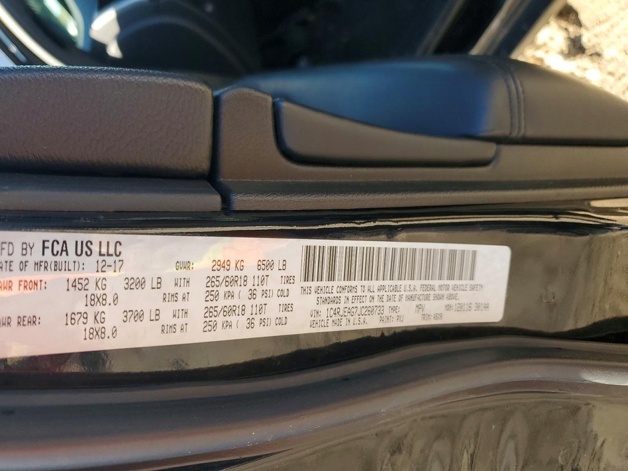 2018 JEEP GRAND CHEROKEE LAREDO photo 13