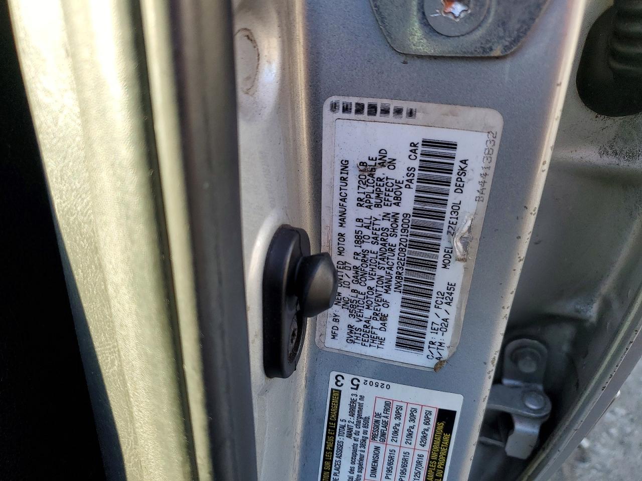 2008 TOYOTA COROLLA photo 12