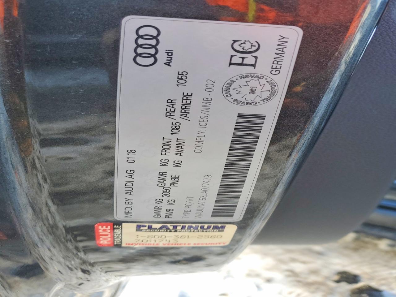 2018 AUDI A5 PRESTIGE S-LINE photo 12