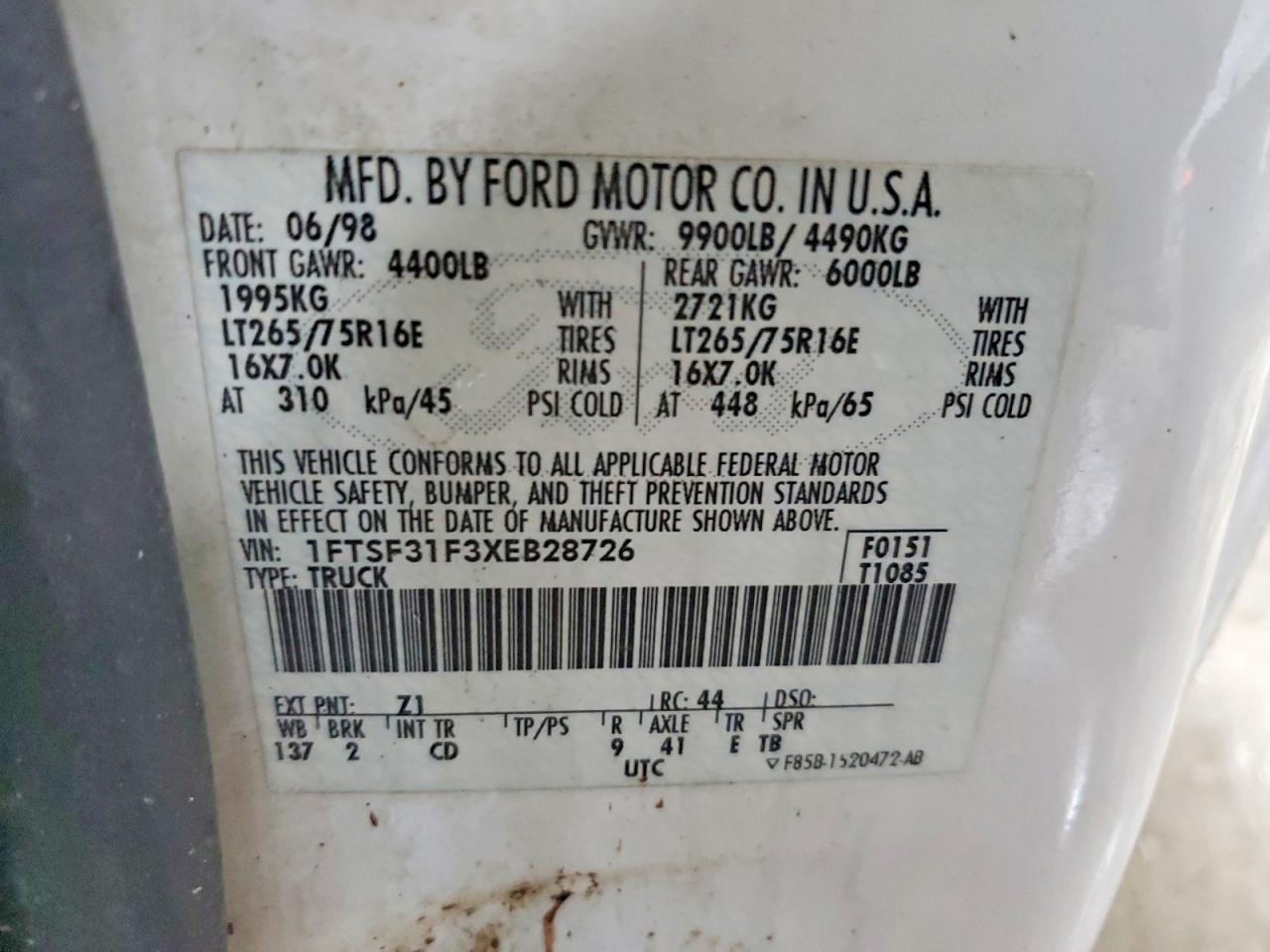 1999 FORD F350 SRW SUPER DUTY photo 27