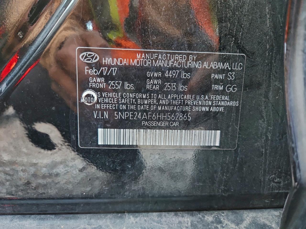2017 HYUNDAI SONATA SE photo 12
