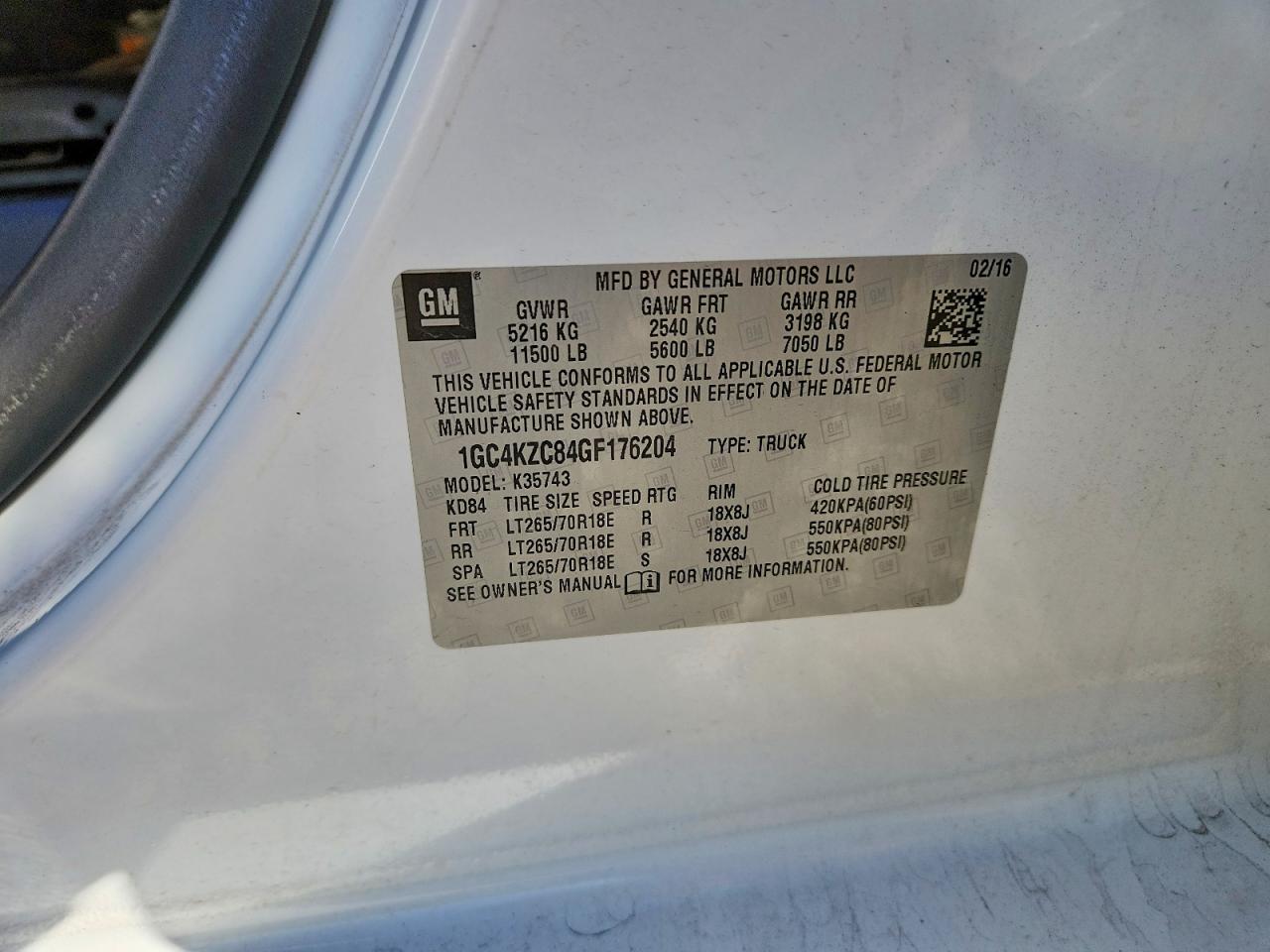 2016 CHEVROLET SILVERADO K3500 LT photo 12