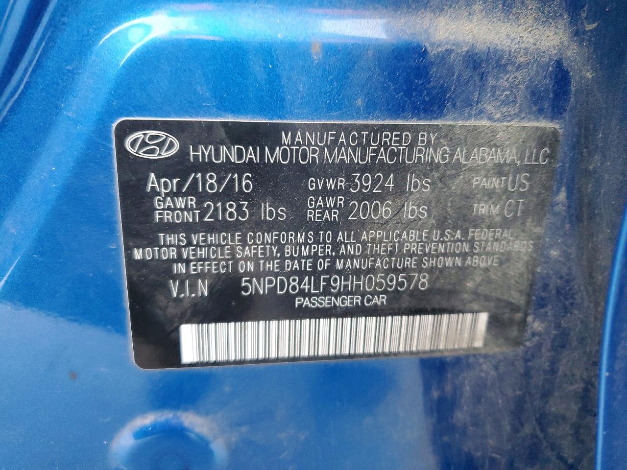2017 HYUNDAI ELANTRA SE photo 12