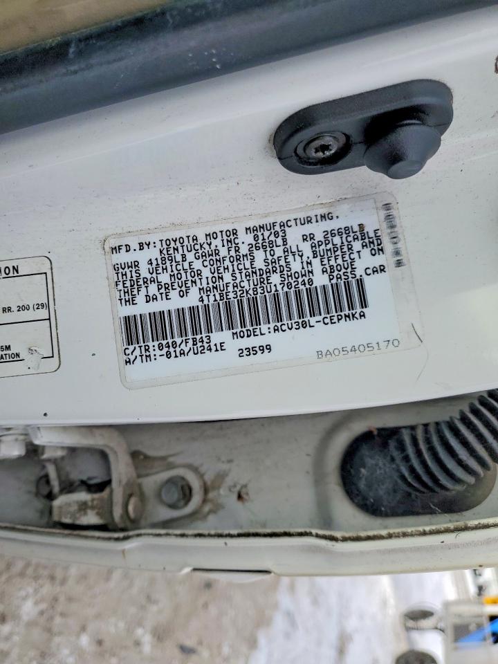 2003 TOYOTA CAMRY LE photo 12