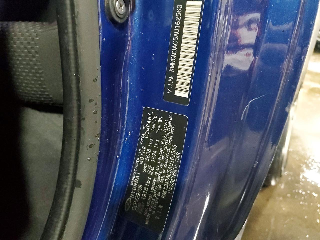 2010 HYUNDAI ACCENT BLUE photo 12