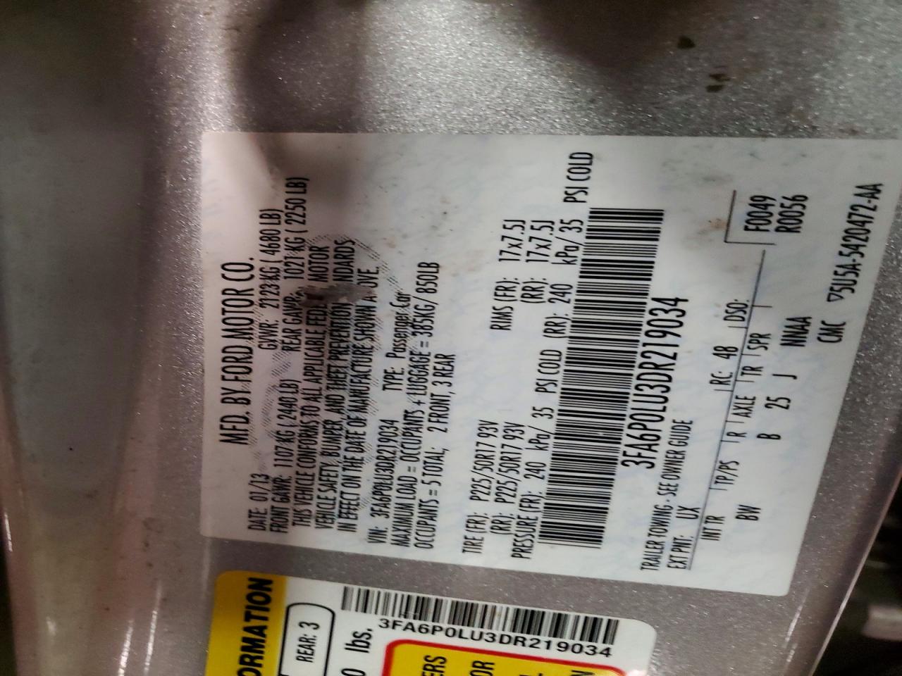 2013 FORD FUSION SE HYBRID photo 12