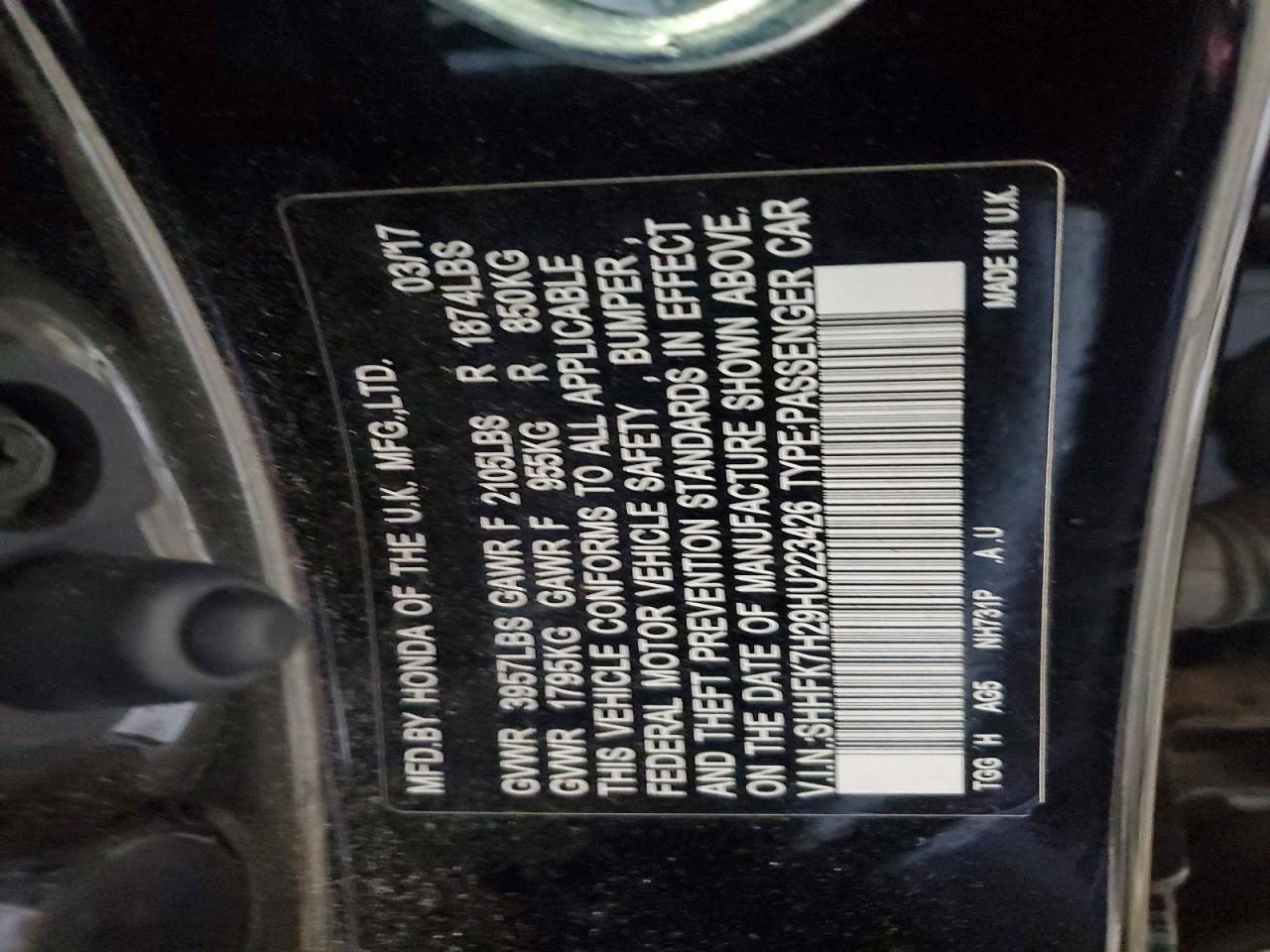 2017 HONDA CIVIC LX photo 12