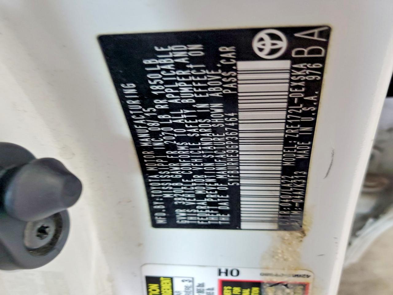 2016 TOYOTA COROLLA L photo 12