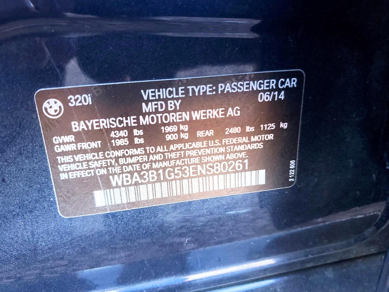 2014 BMW 320 I photo 12