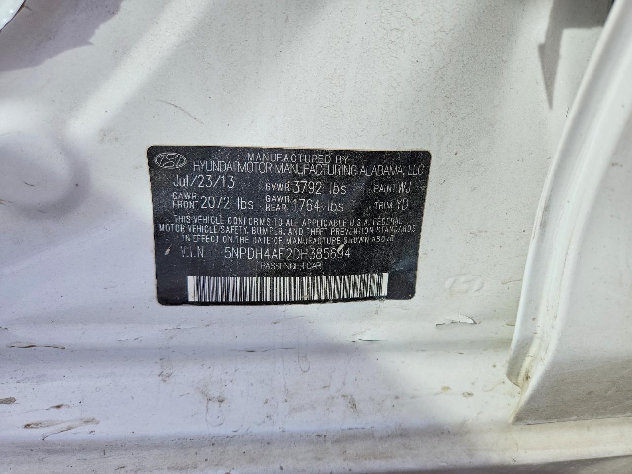 2013 HYUNDAI ELANTRA GLS photo 34