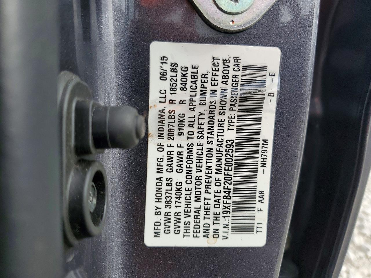 2015 HONDA CIVIC HYBRID photo 13