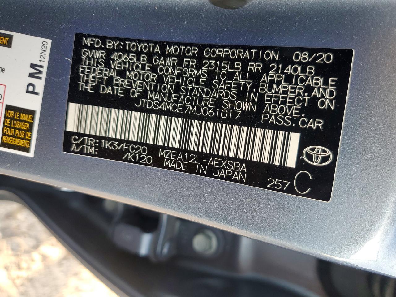 2021 TOYOTA COROLLA SE photo 23