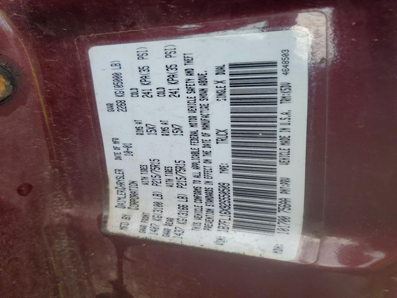 2002 DODGE DAKOTA BASE photo 12