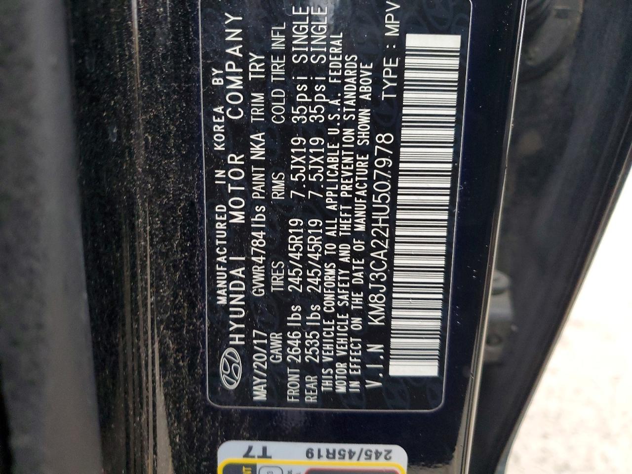 2017 HYUNDAI TUCSON LIMITED photo 13