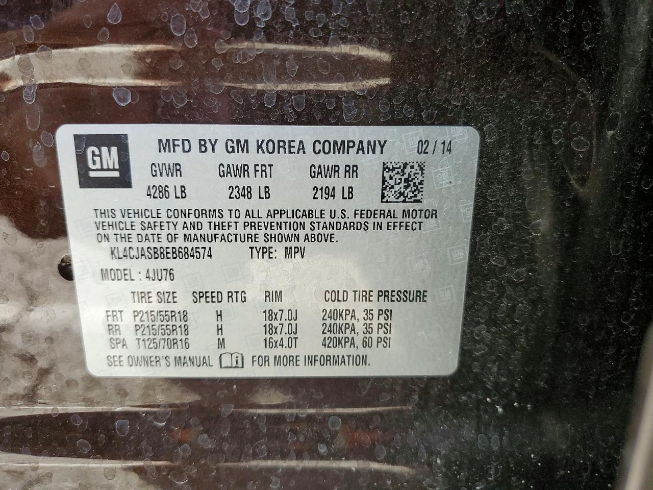 2014 BUICK ENCORE photo 13